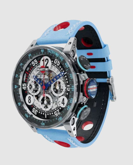Review BRM V12 watches for sale B.R.M V12-44 Skeleton Martini Racing